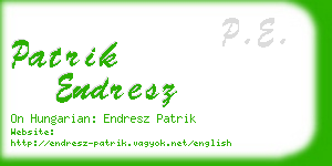 patrik endresz business card